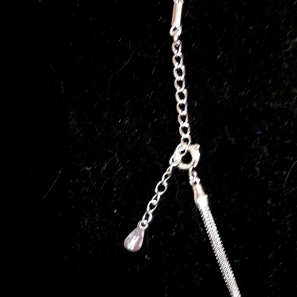 Silver HEART & CZ Necklace - Picture 5 of 5